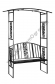 Pergola ogrodowa stalowa 118x54x213cm Black