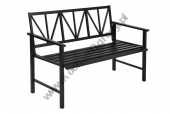Ławka ogrodowa stalowa 114x54x81cm Black