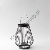 Metalowy lampion ogrodowy czarny Koszyk mini 