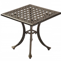 Stół ogrodowy aluminiowy kwadratowy 50x50cm Bronze