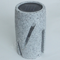 Ogrodowa lampa solarna LED, kamienna, granitowa Konar LKA5