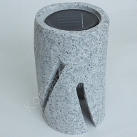 Ogrodowa lampa solarna LED, kamienna, granitowa konar LKA4