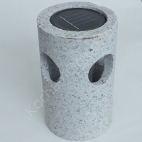 Ogrodowa lampa solarna LED, kamienna, granitowa LKA3
