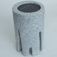 Ogrodowa lampa solarna LED, kamienna, granitowa Konar LKA6